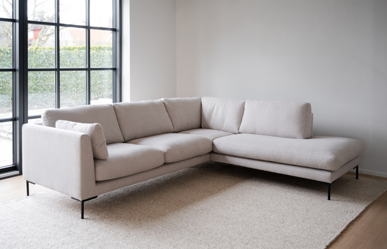 Sofa 'Corwin' Høyre - Lys beige