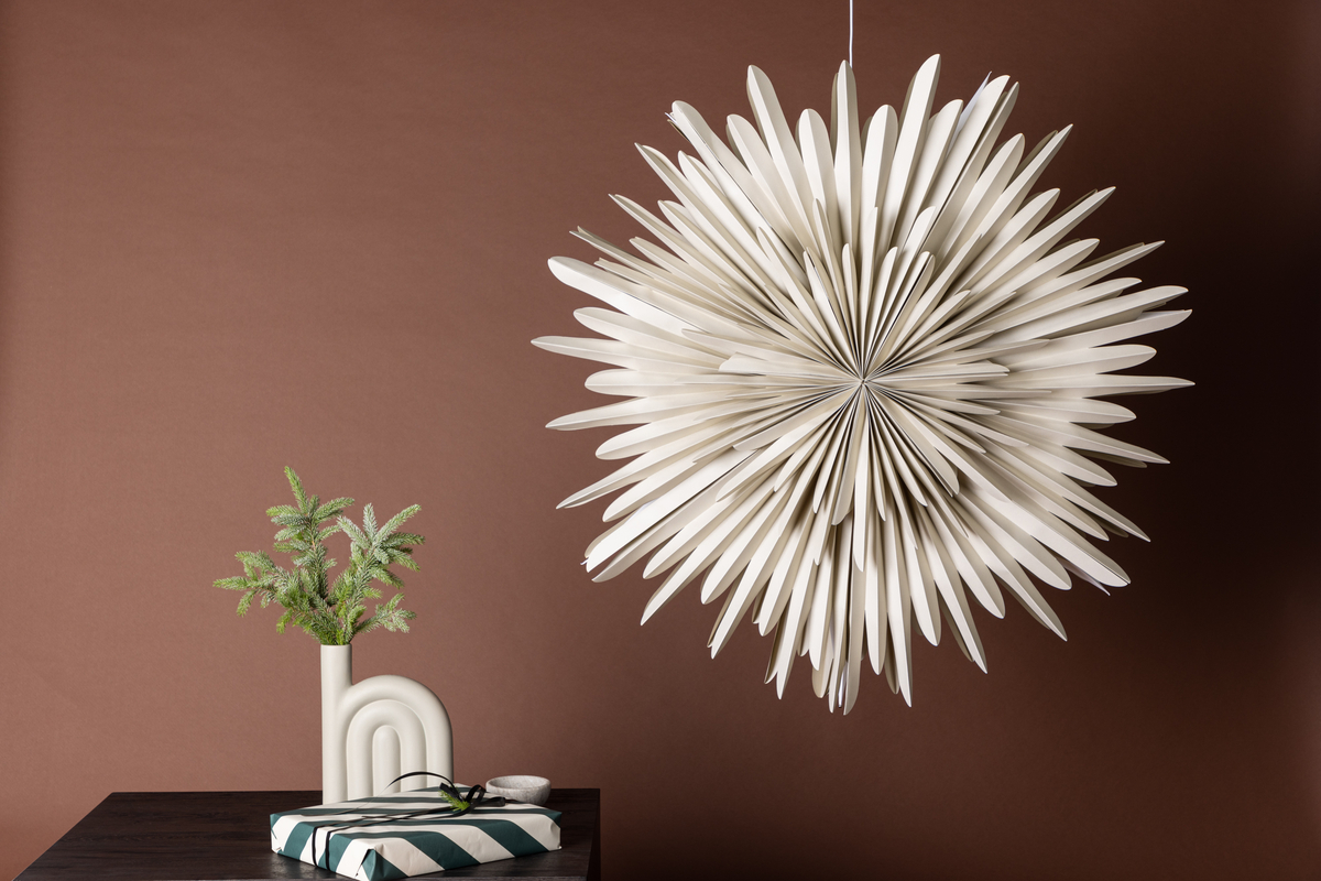 Taklampe 'Svedala' 100cm - Beige