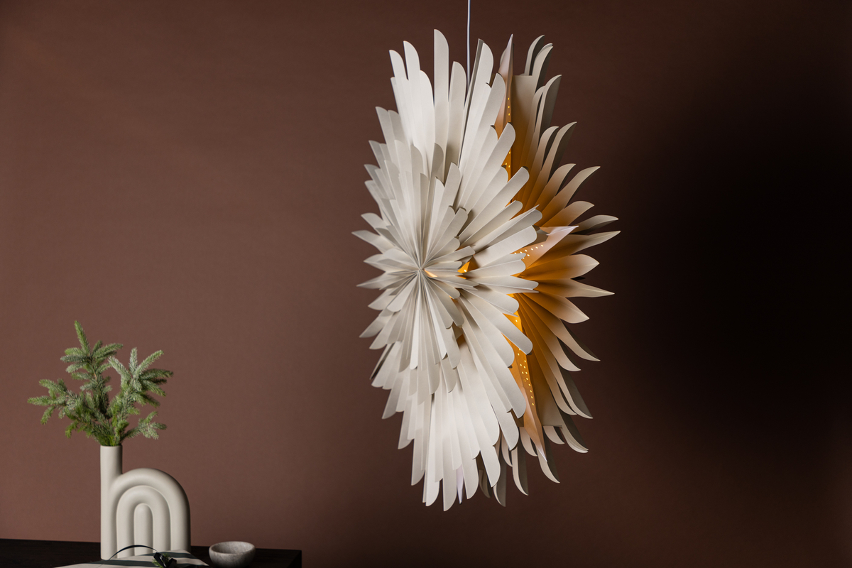 Taklampe 'Svedala' 100cm - Beige