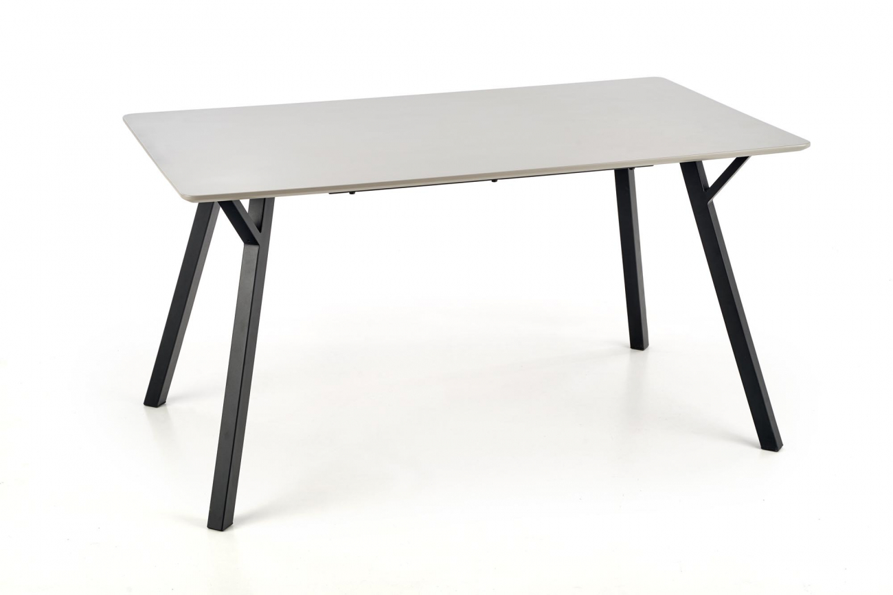 Spisebord 'Barlog' 140x80cm - Grå/Svart
