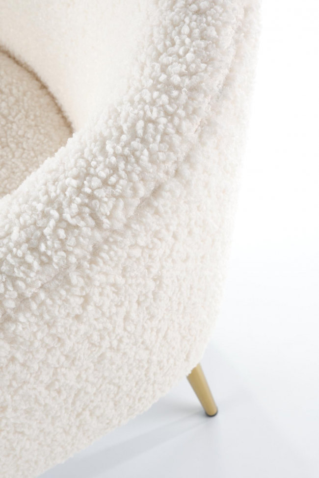 Lenestol 'Grifon' - Hvit/messing