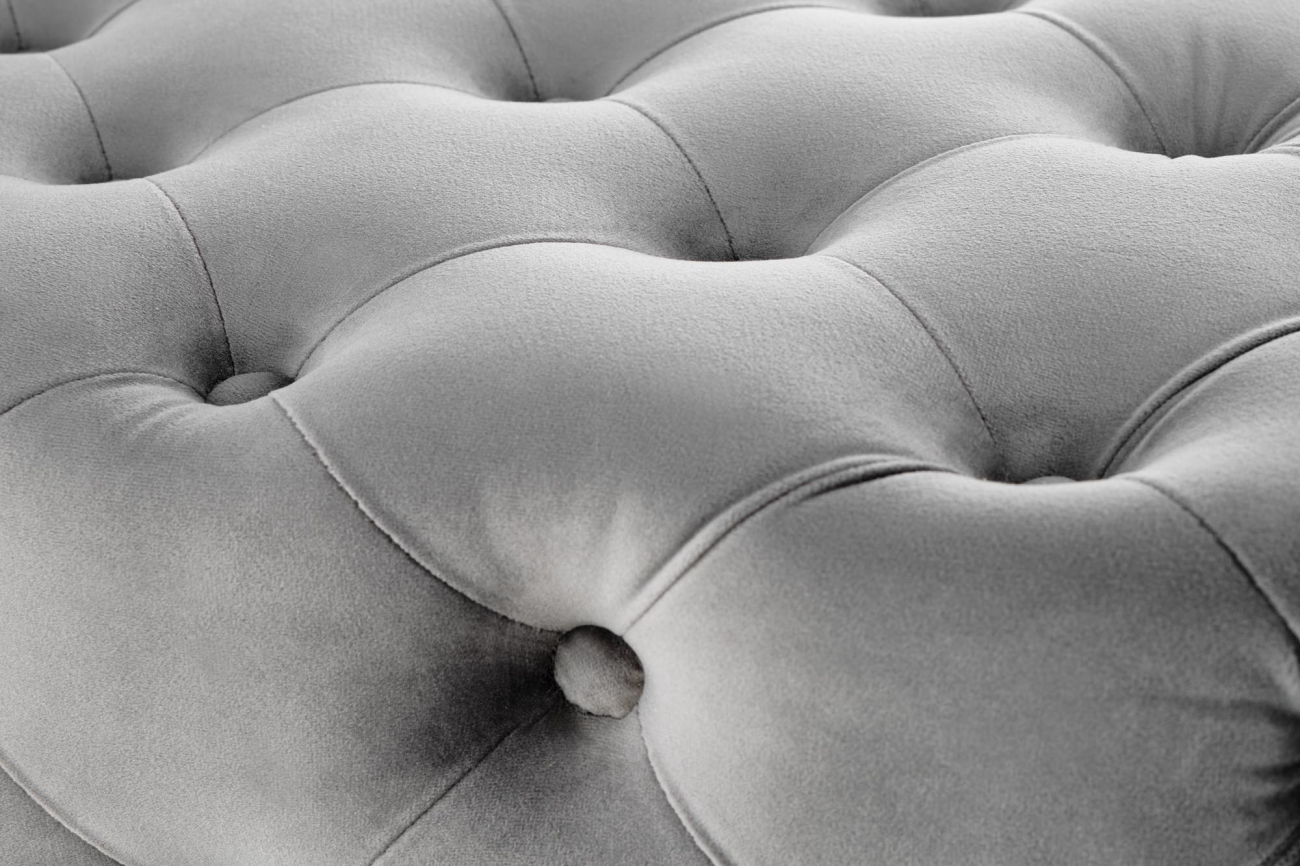 Benk 'Athena' - Grå/messing