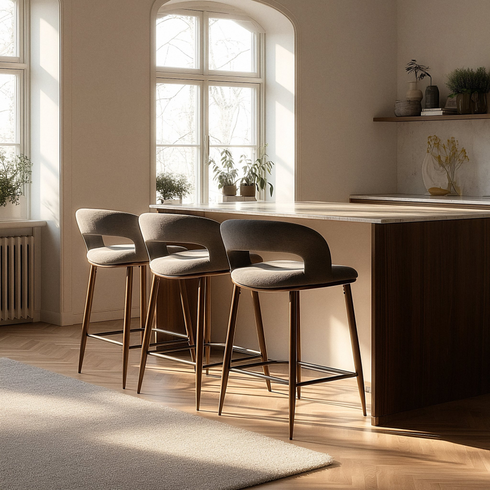 Barstol 'Vestby' - Grå/brun