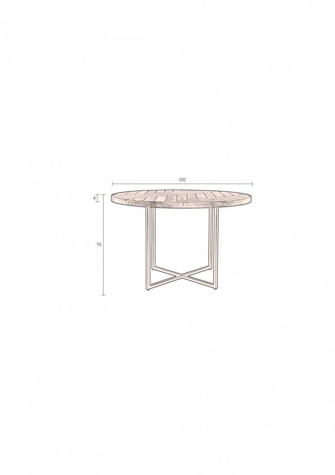 Spisebord 'Class' Rundt 120cm - Svart