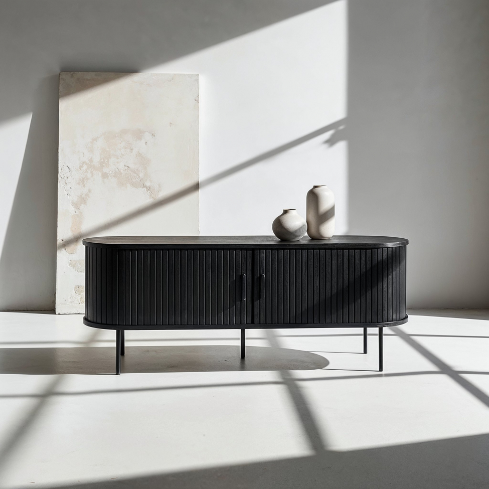 Tv-benk 'Holmvik' - Svart