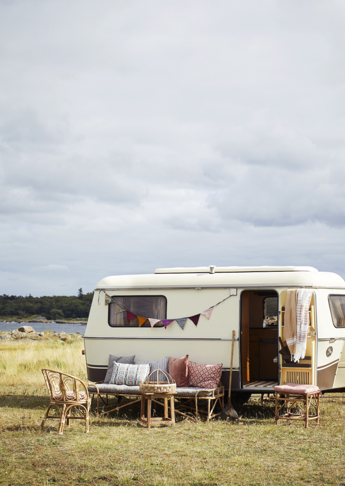 Daybed 'Foldable' - Hvit/messing