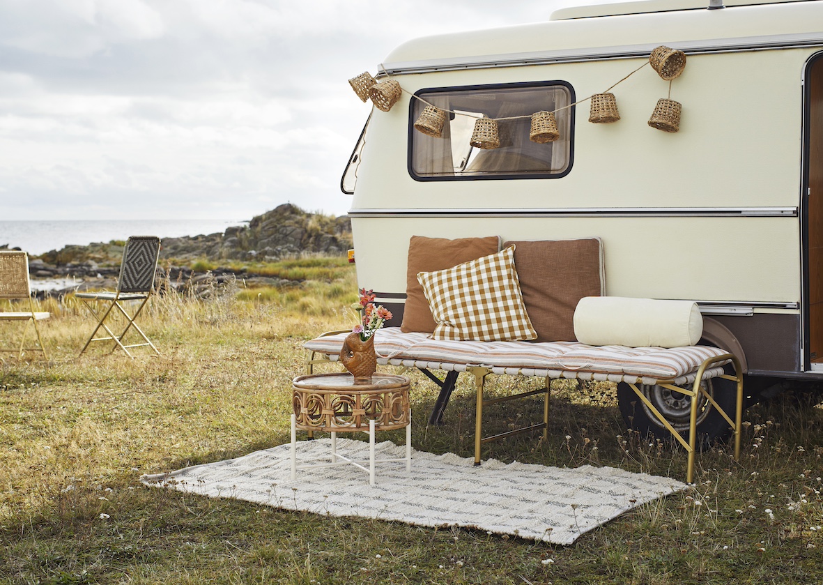 Daybed 'Foldable' - Hvit/messing