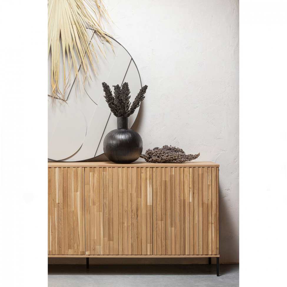 Sideboard 'New Gravure' 200 cm - Ek/Svart