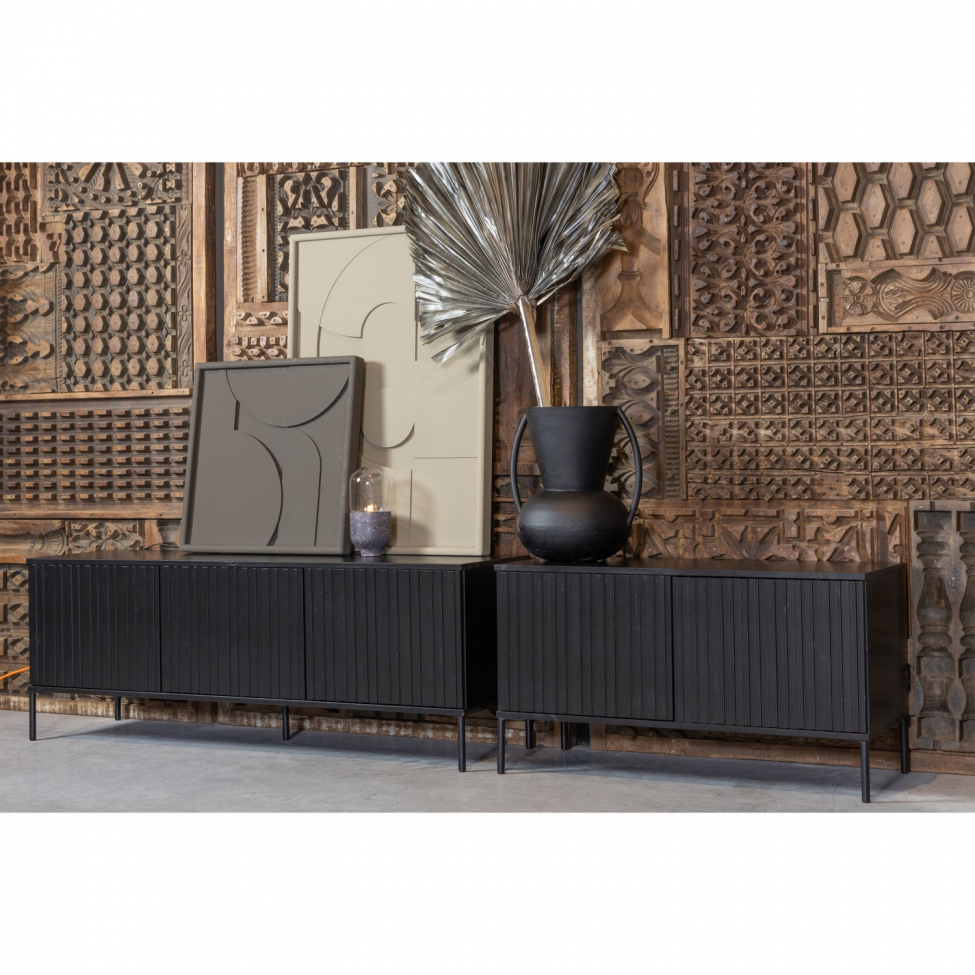 TV-stativ 'New Gravure' 150 cm - Sort/Sort