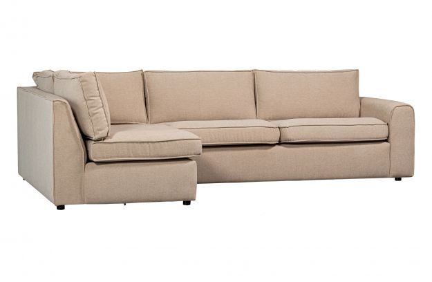 Hjörnesofa venstre 'Warm' - Beige