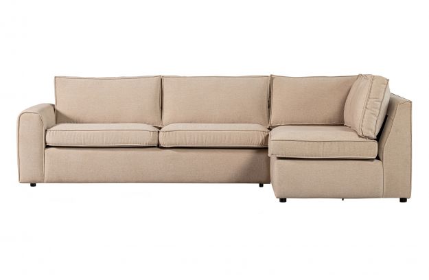 Hjörnesofa höyre 'Warm' - Beige