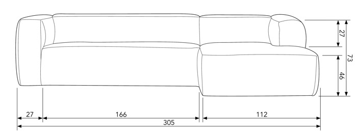 Sofa 'Bean' 4-seter - Terrasse