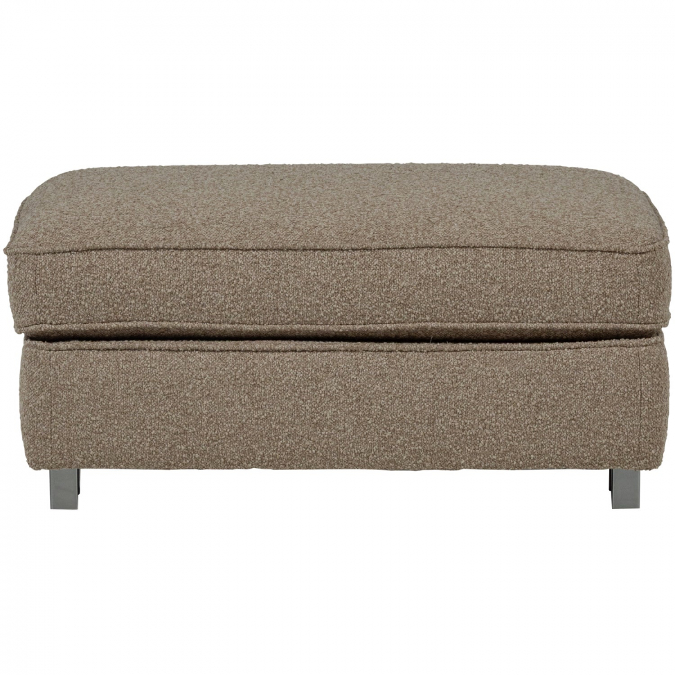 Fotskammel 'Lazy' - Grå bouclé