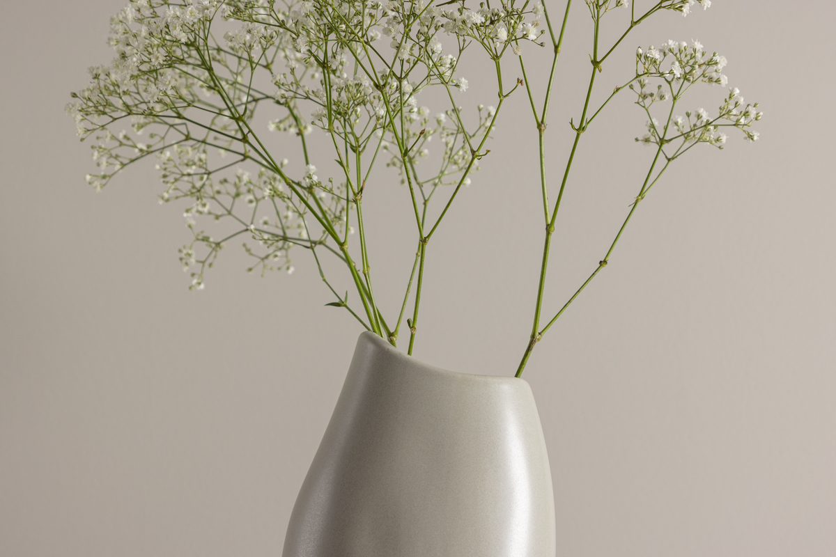 Vase 'Genoa' - Lys grå
