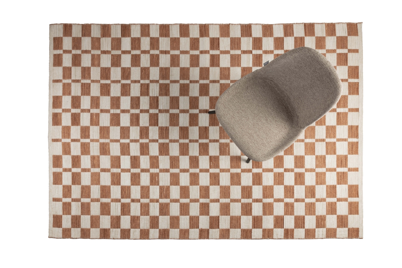 Teppe 'Checker' 160x230cm - Beige