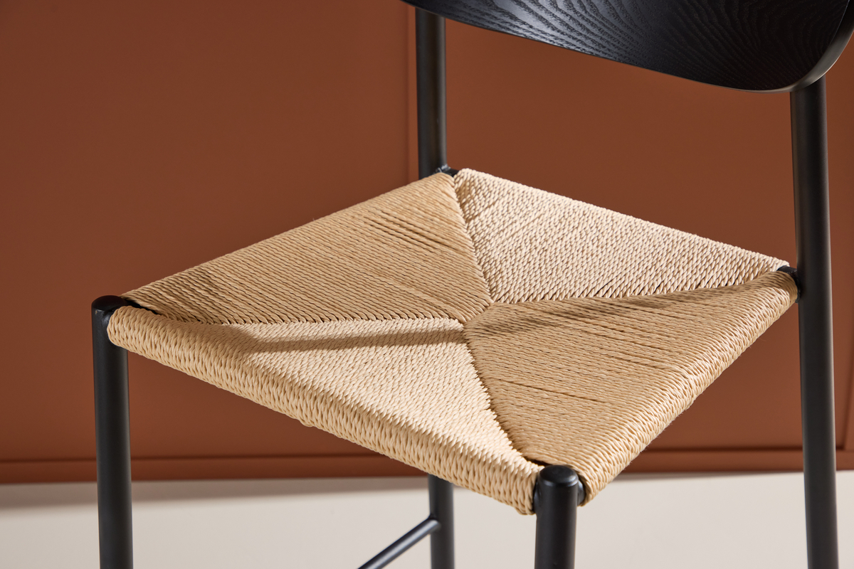 Barstol 'Polly' - Svart/Beige