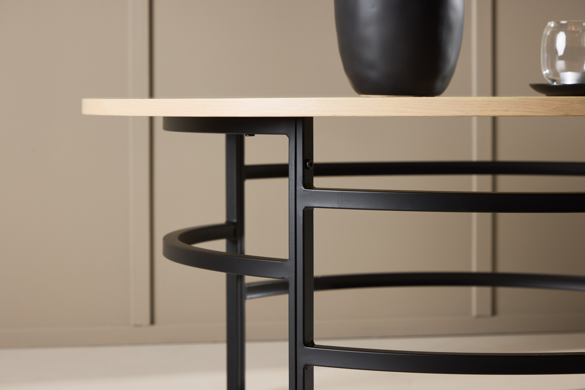 Salongbord 'Copenhagen' 100x43cm - Hvitpigmentert/Sort