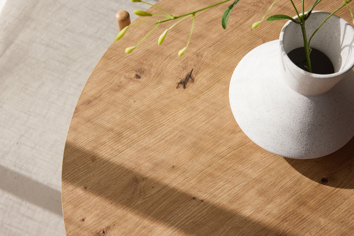 Sofabord 'Runvik' Rundt 80cm - Natur