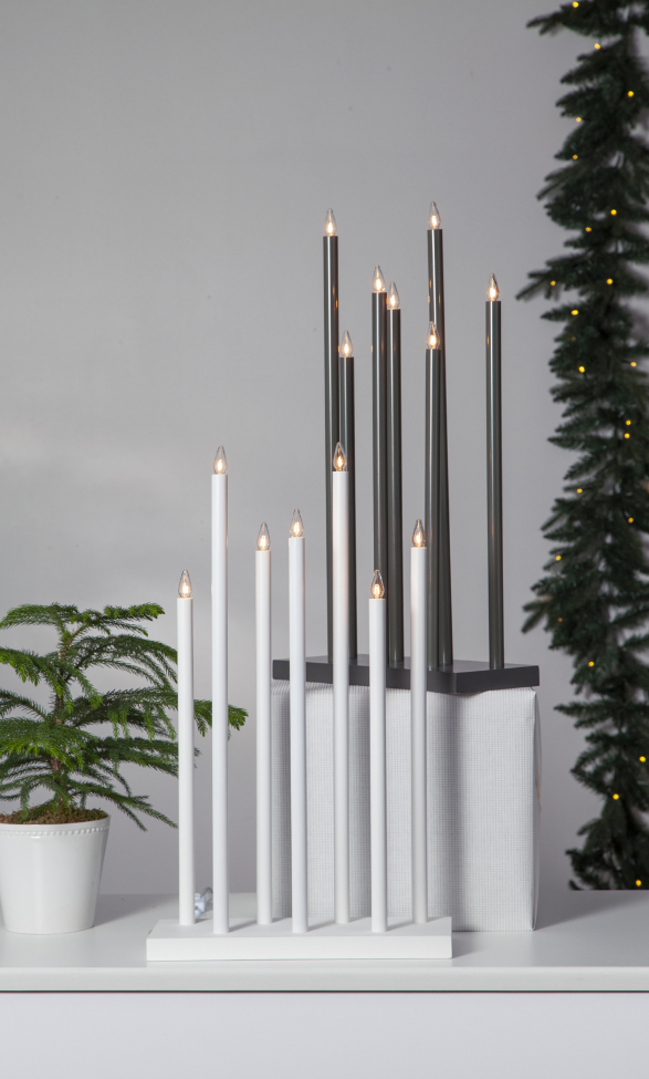 Advent lysestake 'Holy' 7 lamper - Svart