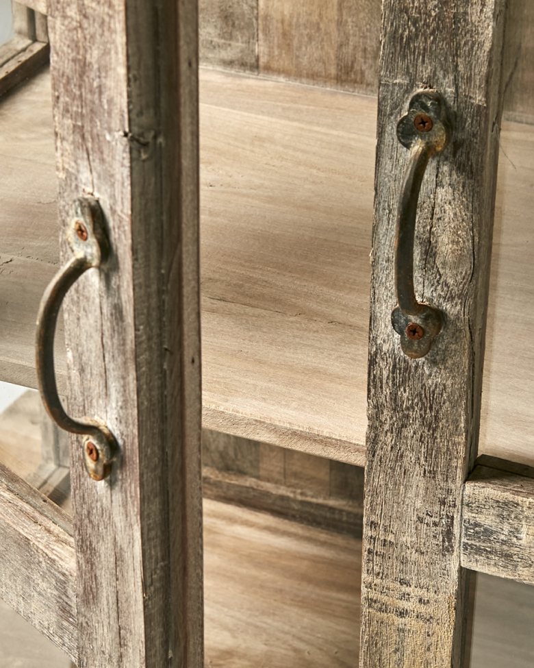 Vitrineskap 'Riko' 120cm - Resirkulert tre