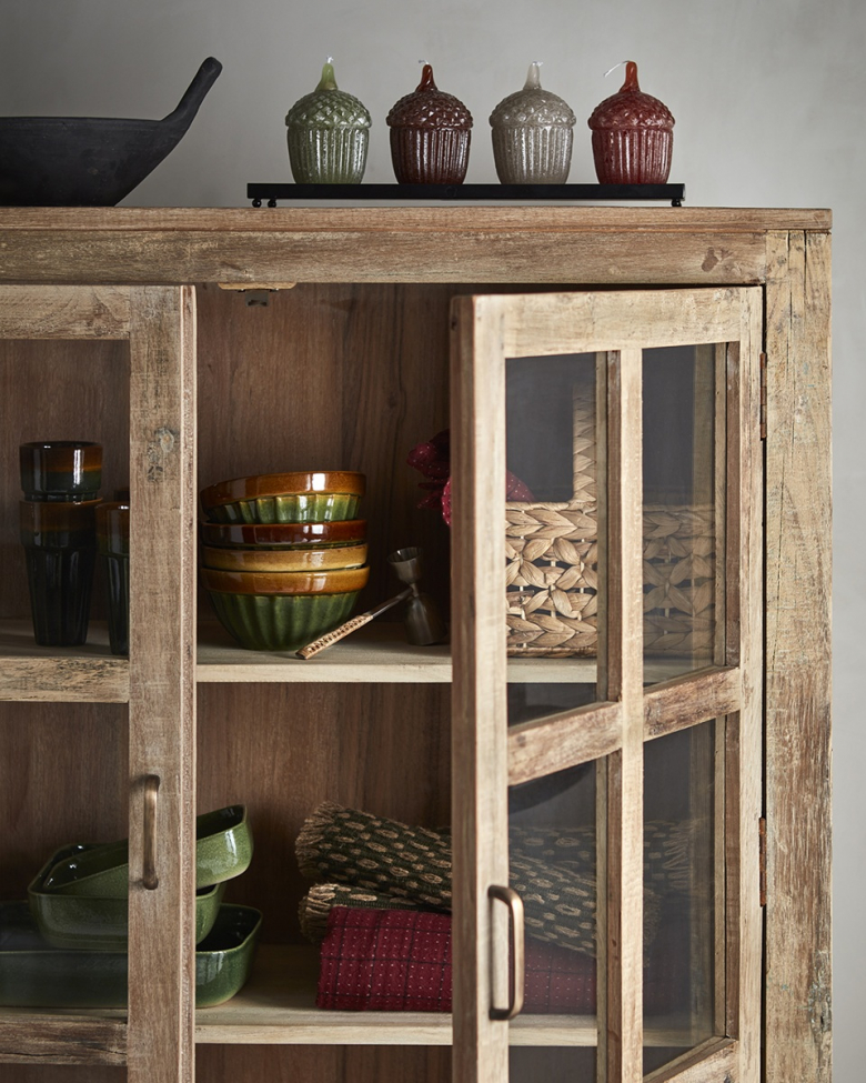 Vitrineskap 'Riko' 160cm - Resirkulert tre