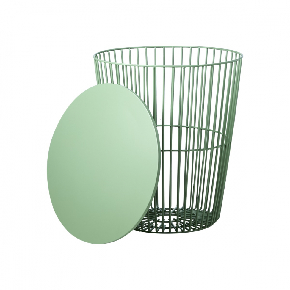 Salongbord/kurv 'Marstrand' rund 40cm - Grønn