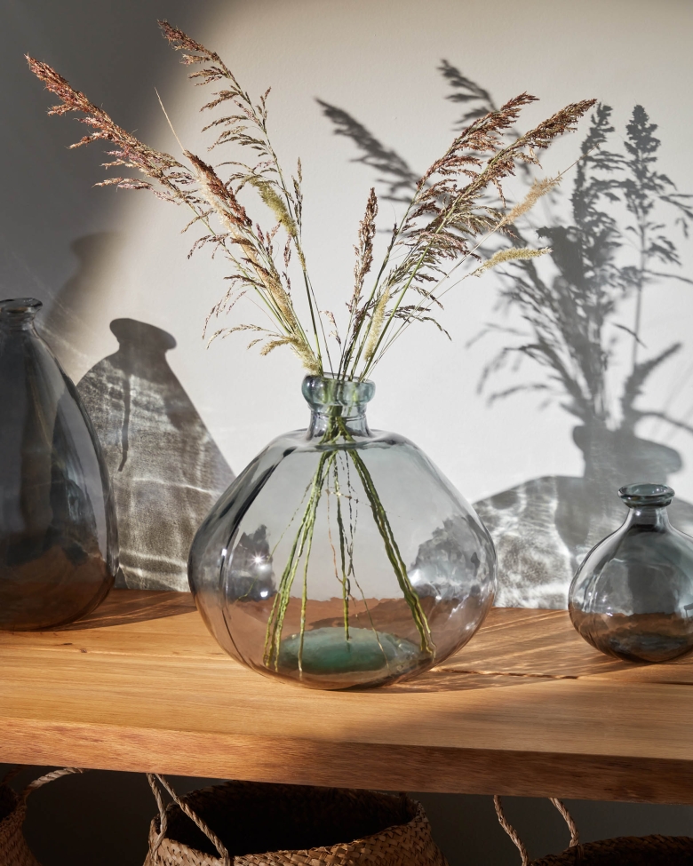 Vase 'Annet' 33cm - Blå/Transparent