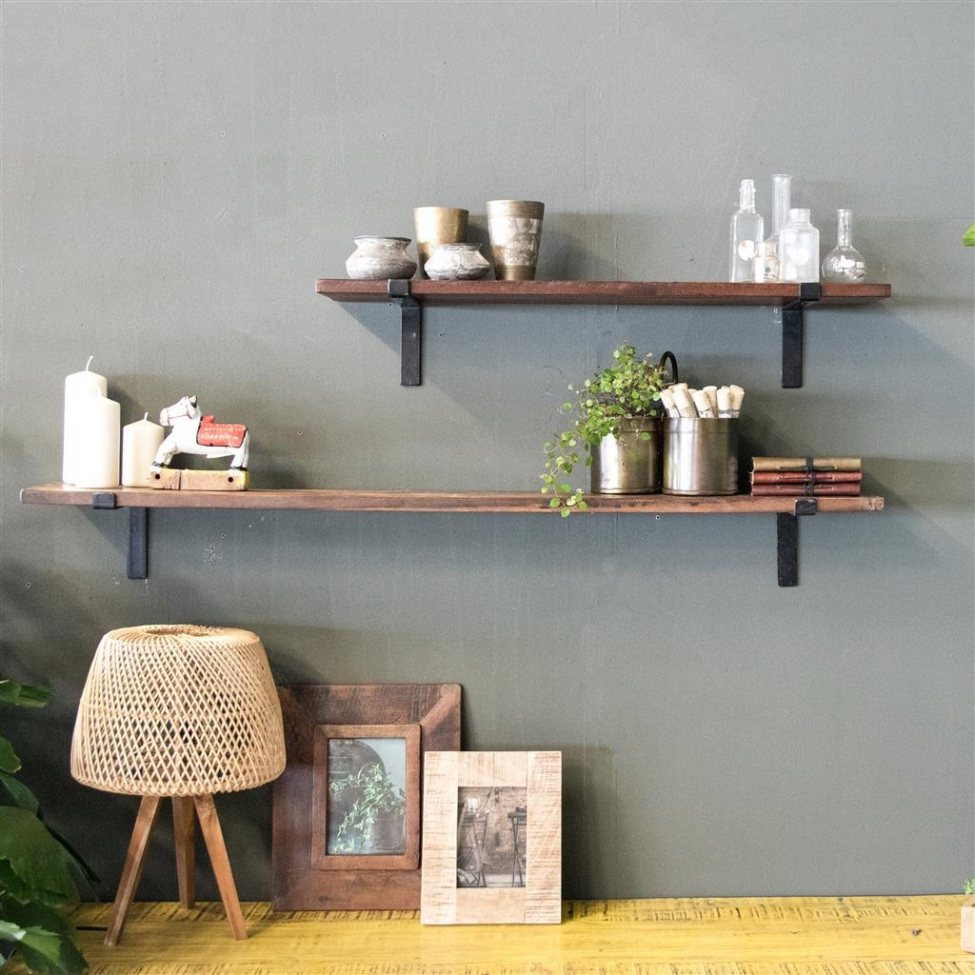 Vegghylle 'Factory' 80cm - Naturlig