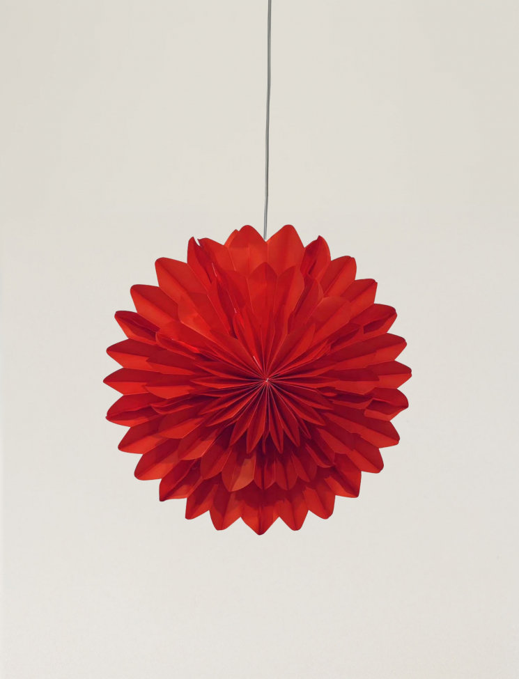 Adventsstjerne 'Lotus' 45cm - Rød