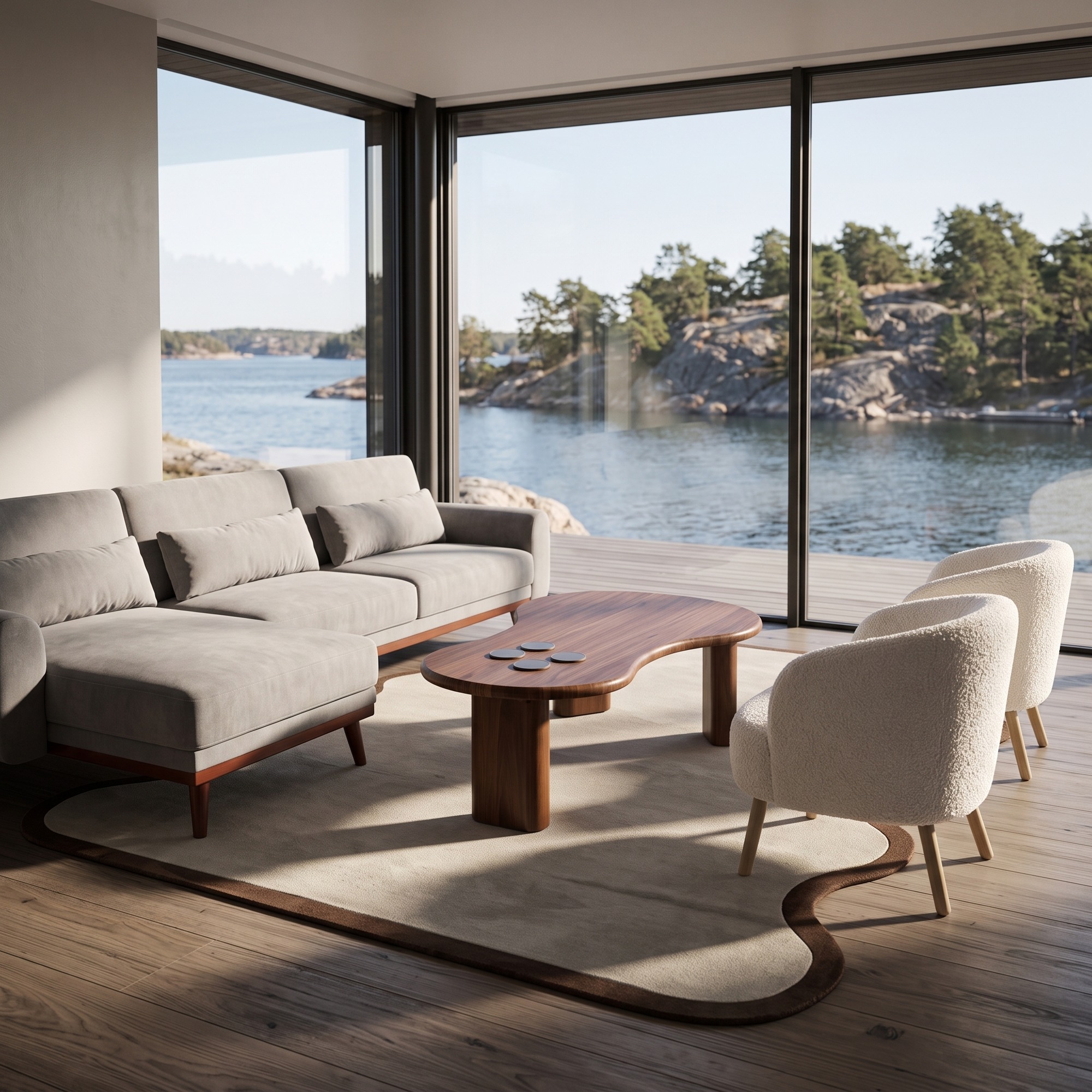 Salongbord 'Kindy' 117x75cm - Valnøtt
