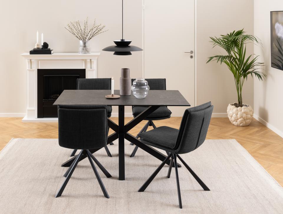 Spisebord 'Heaven' 135x80cm - Sort