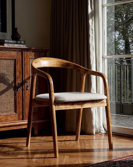 Lenestol 'Aspa' - Naturlig/beige