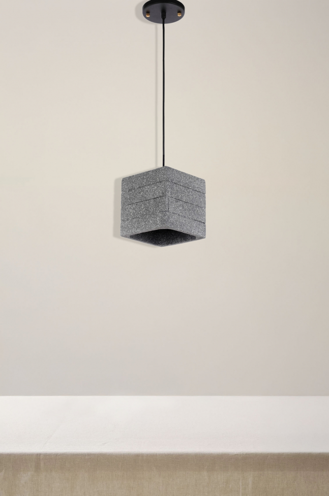 Taklampa 'Stone Cube' - Sement