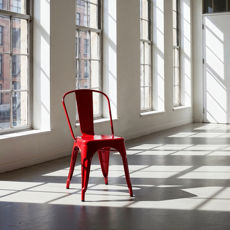 Stol 'Montmartre' - Rødlakkert