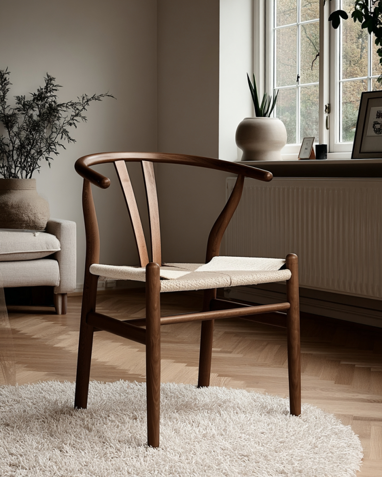 Stol 'Alta' - Valnött/Beige