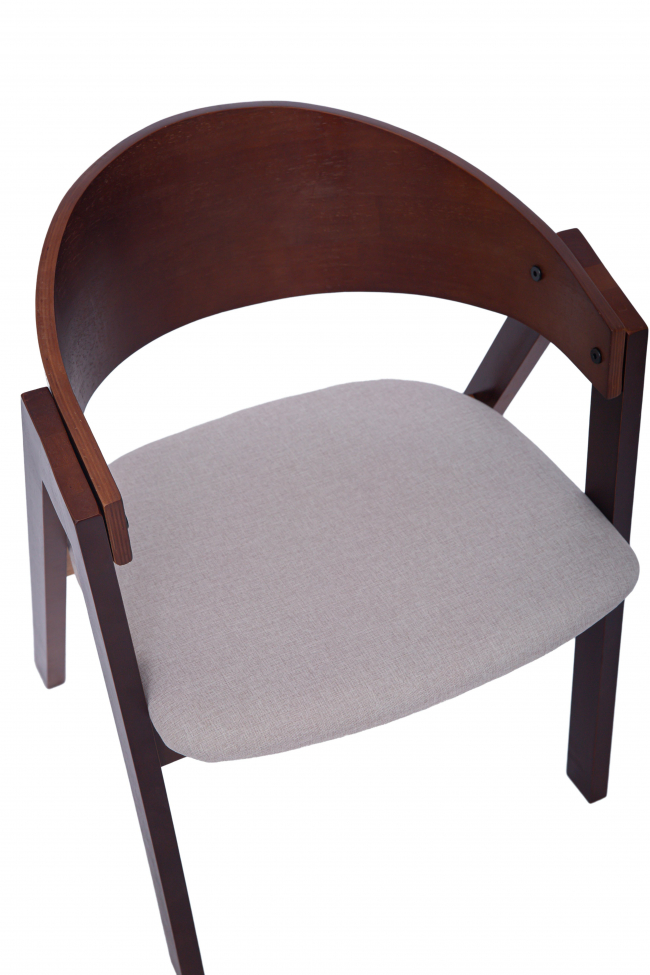 Stol 'Voss' - Valnøtt/Grå