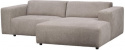 3-seters sofa \'Willard\' Sjeselong H - Beige