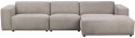 4-seters sofa \'Willard\' Sjeselong H - Beige