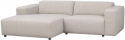 3-seters sofa \'Willard\' Sjeselong V - Lys beige