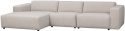 4-seters sofa \'Willard\' Sjeselong V - Lys beige