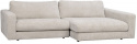 3-seters sofa \'Duncan\' Sjeselong H - Lys grå