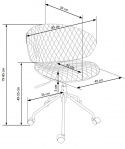 Kontorstol \'Pattern\' - Grå/Svart