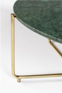 Soffbord \'Timpa\' Rundt 70cm - Grønn marmor/gull 