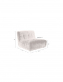 Sofa \'Giada\' 1-seter - Plomme