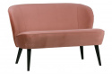 Sofa \'Sara\' - Rosa/Flöyel