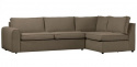 Hjörnesofa höyre \'Dark Sand\' - Brun