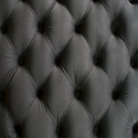 Puff \'Chesterfield\' Rundt 100cm - Grå