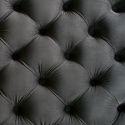 Puff \'Chesterfield\' Rundt 100cm - Grå